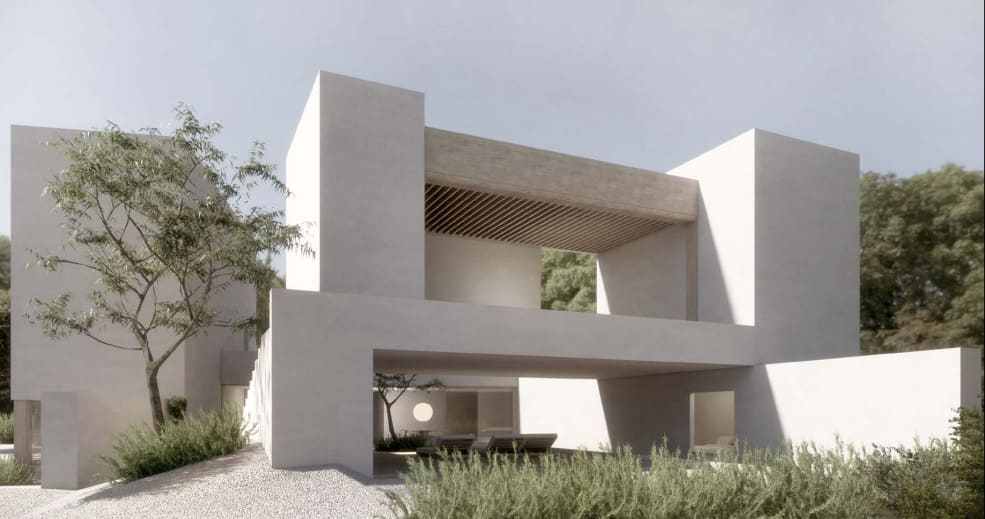 area exterior de casa de lujo vinedos del polo queretaro suntuo (7) area exterior de Casa de lujo con diseño moderno y minimalista en Viñedos del Polo, Querétaro. Un desarrollo exclusivo que combina viñedos privados y residencias premium.