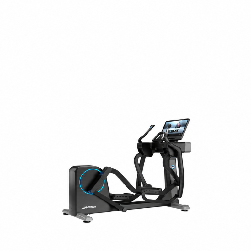 Elíptica Life Fitness Symbio Incline completa y centrada sobre fondo blanco