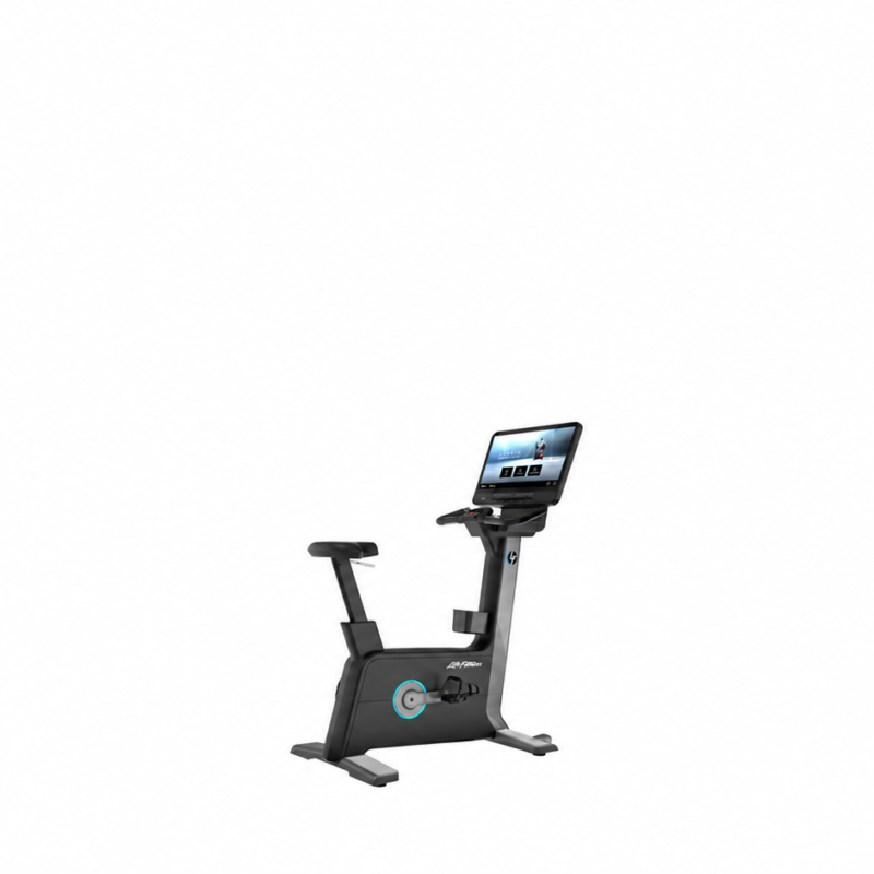 Bicicleta premium Life Fitness Symbio SwitchCycle completa, centrada sobre fondo blanco